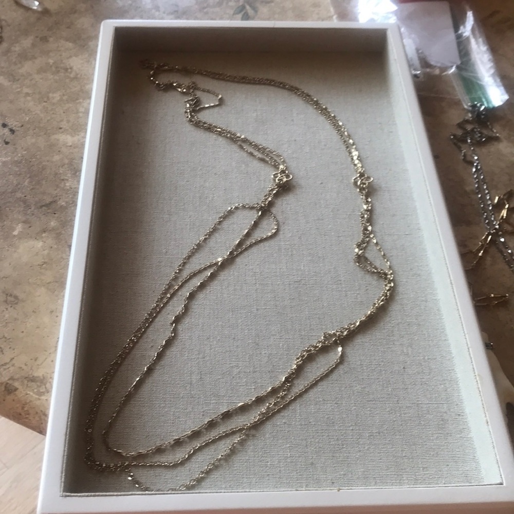 Stella and Dot gold layering necklace